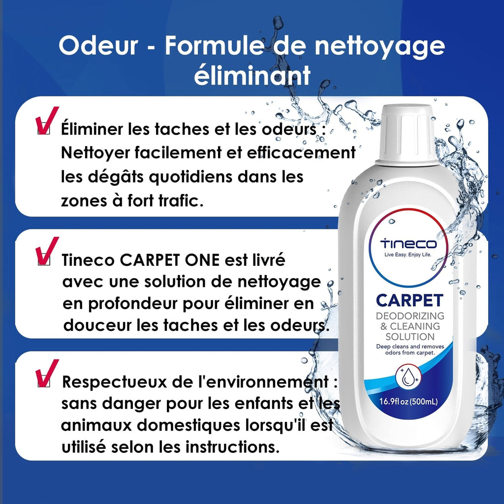 Détergent de nettoyage de tapis Tineco pour le nettoyeur de tapis intelligent de la série CARPET ONE