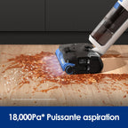 Tineco FLOOR ONE S6 Stretch Steam Aspirateur-laveur avec fil humide et sec tout-en-un