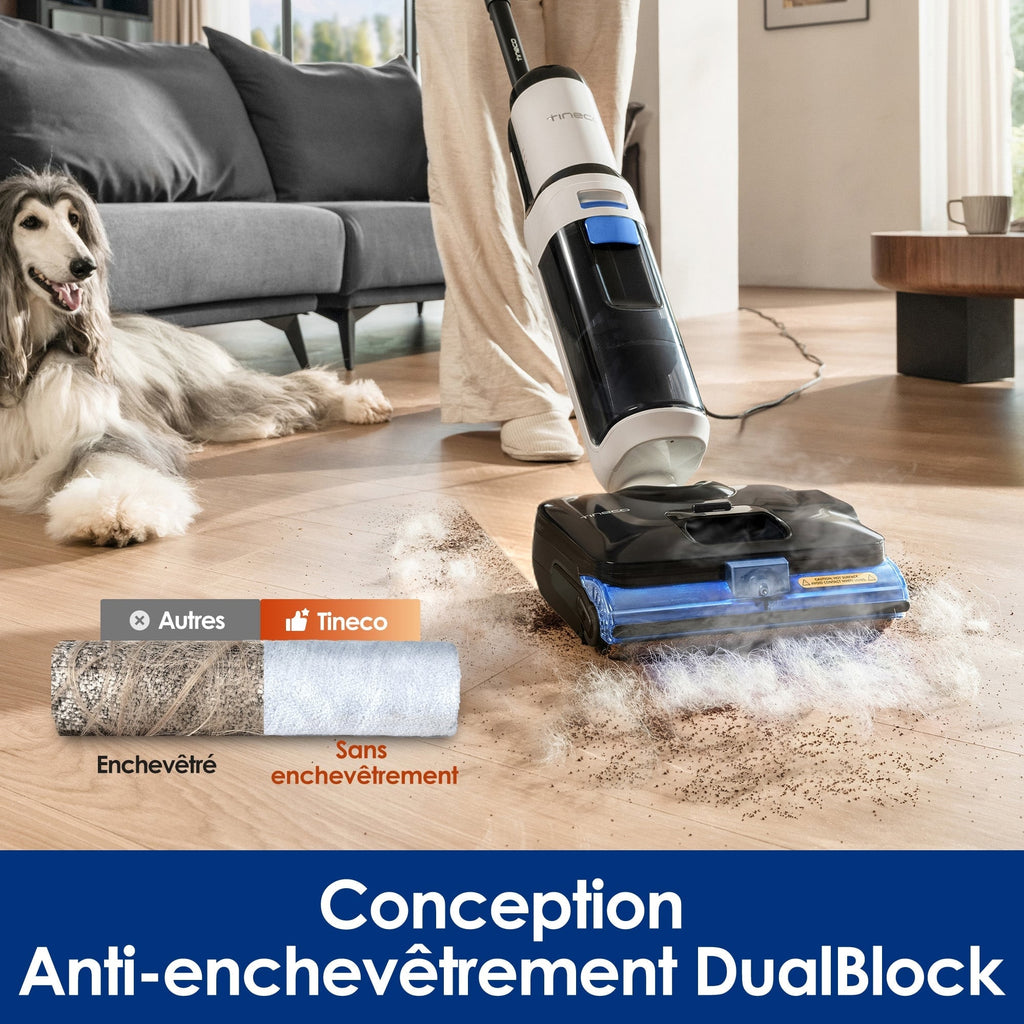 Tineco FLOOR ONE S6 Stretch Steam Aspirateur-laveur avec fil humide et sec tout-en-un