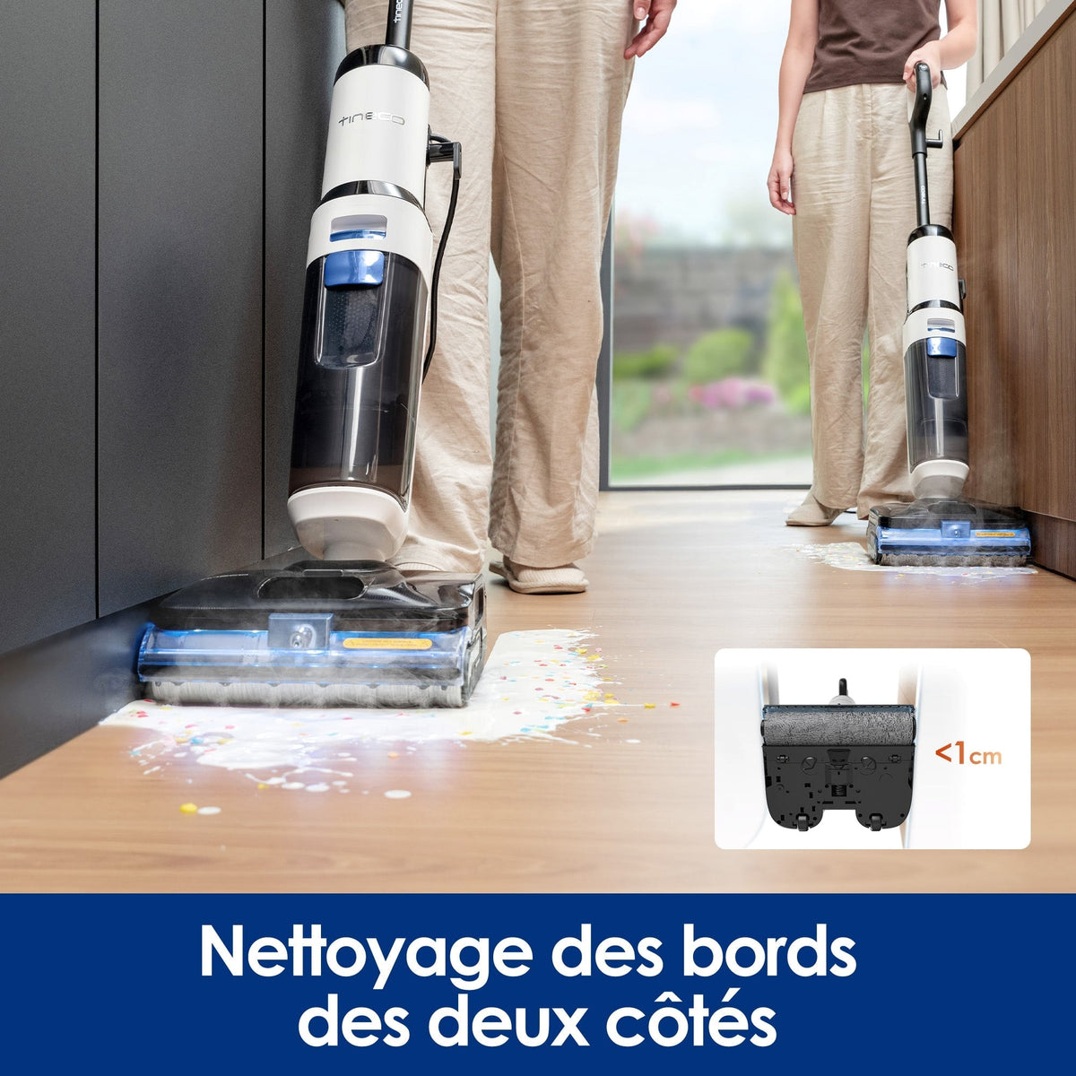 Tineco FLOOR ONE S6 Stretch Steam Aspirateur-laveur avec fil humide et sec tout-en-un