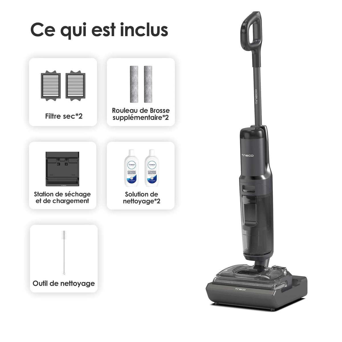 Tineco Floor ONE S7 Stretch Ultra Aspirateur Sec et Humide Sans Fil