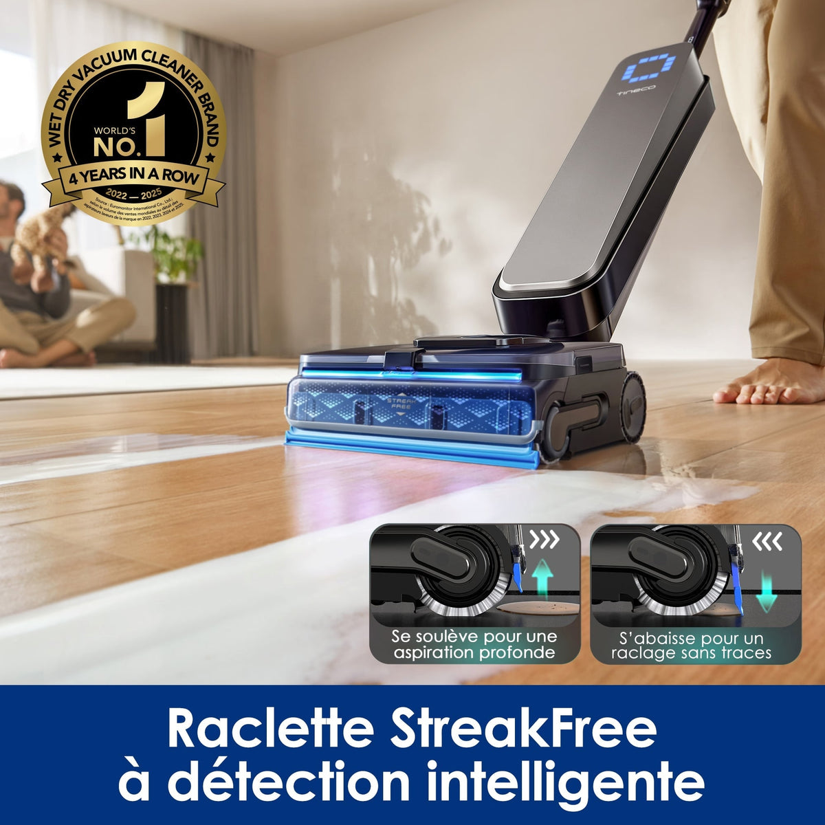 Tineco Floor One S9 Scientist Aspirateur Laveur