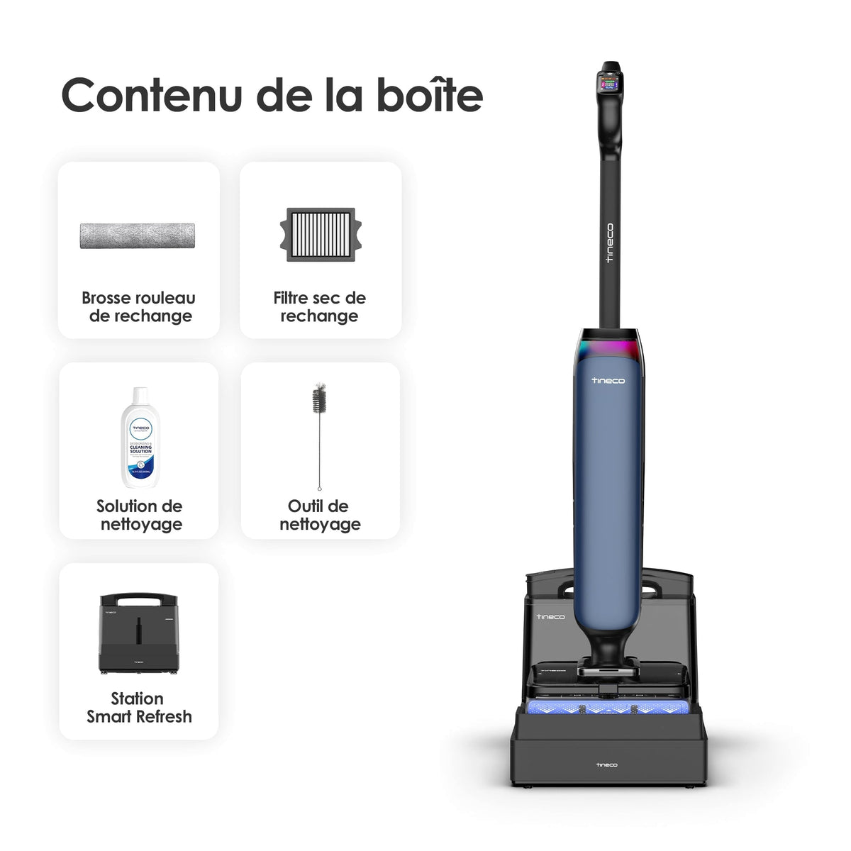 Tineco Floor One STATION S9 Artist Aspirateur Laveur Sans Fil