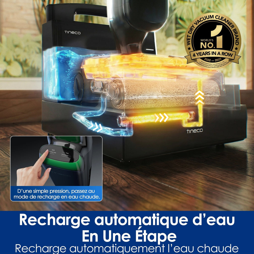 Tineco Floor One STATION S9 Artist Aspirateur Laveur Sans Fil